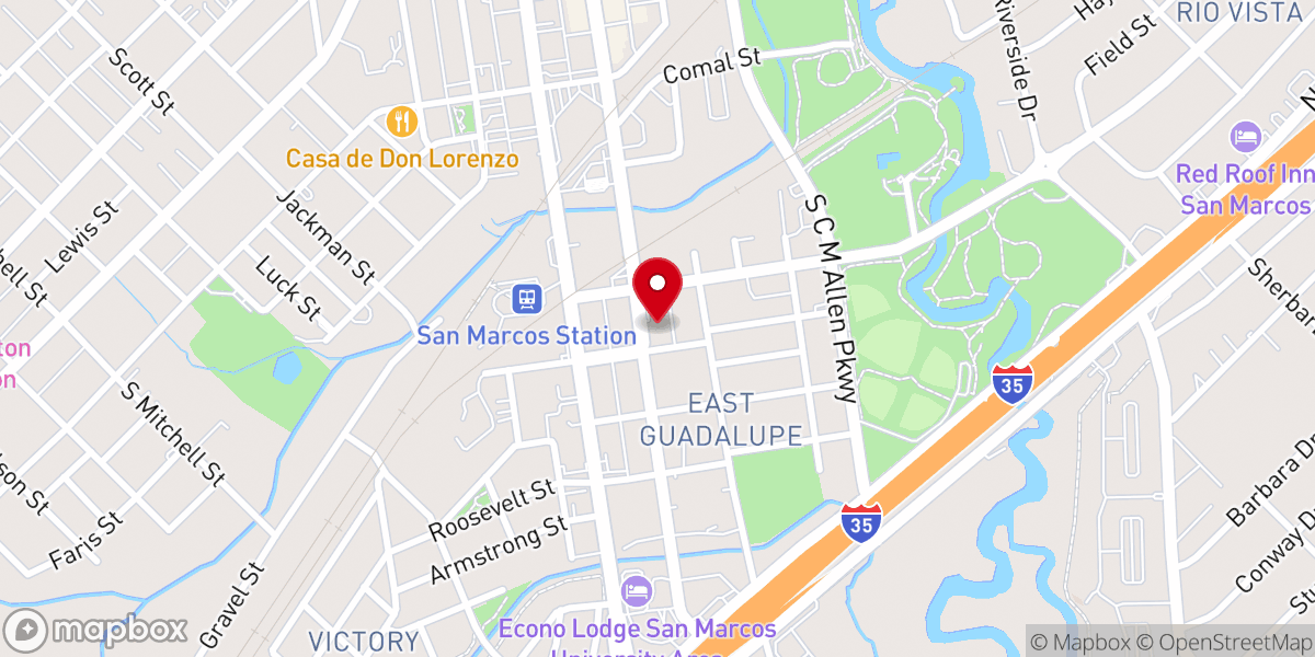 Map showing location of El Beun Pastor United Methodist Church