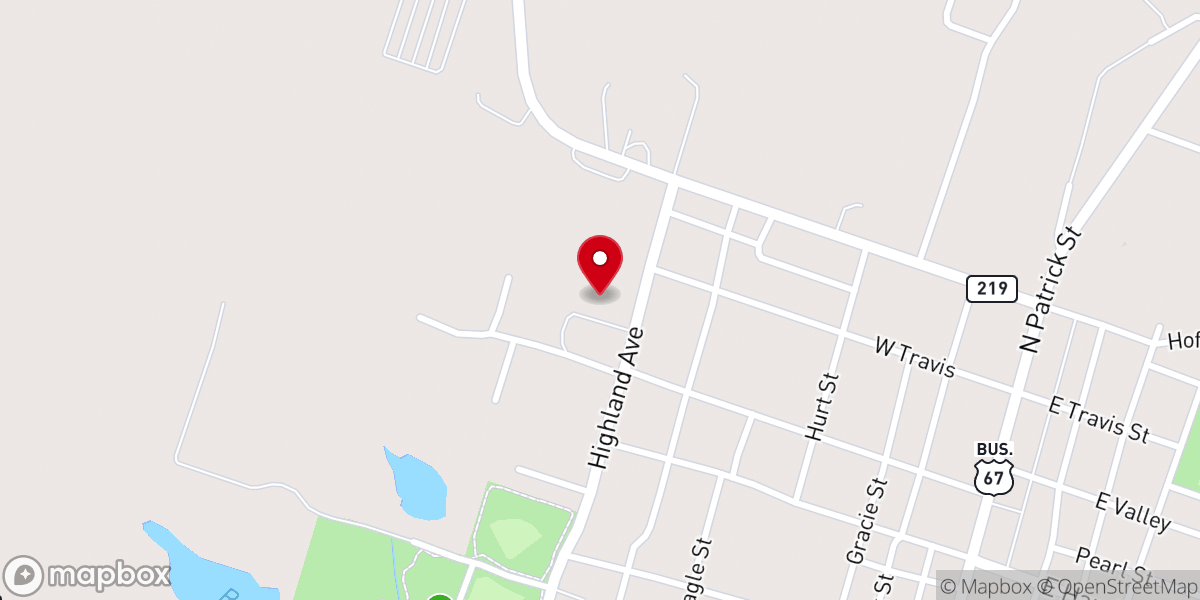 Map showing location of First Methodist Church of Dublin TX