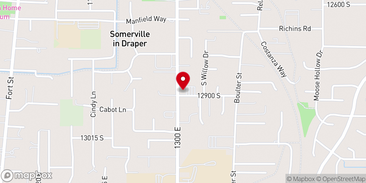 Map showing location of Corner Canyon Church