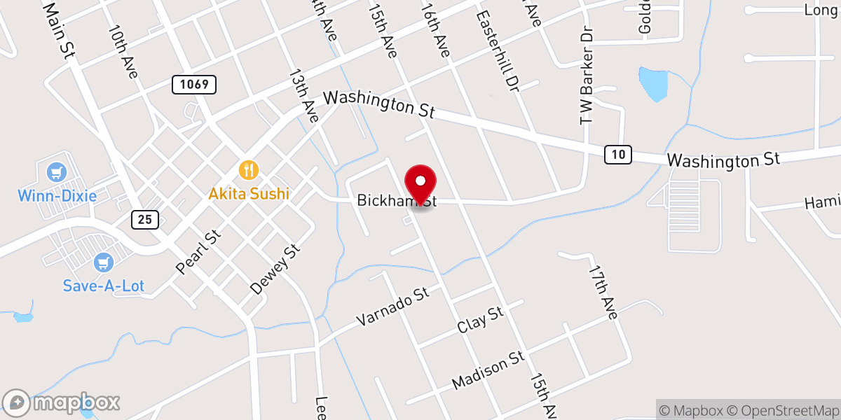 Map showing location of Holy Family Religious Edu