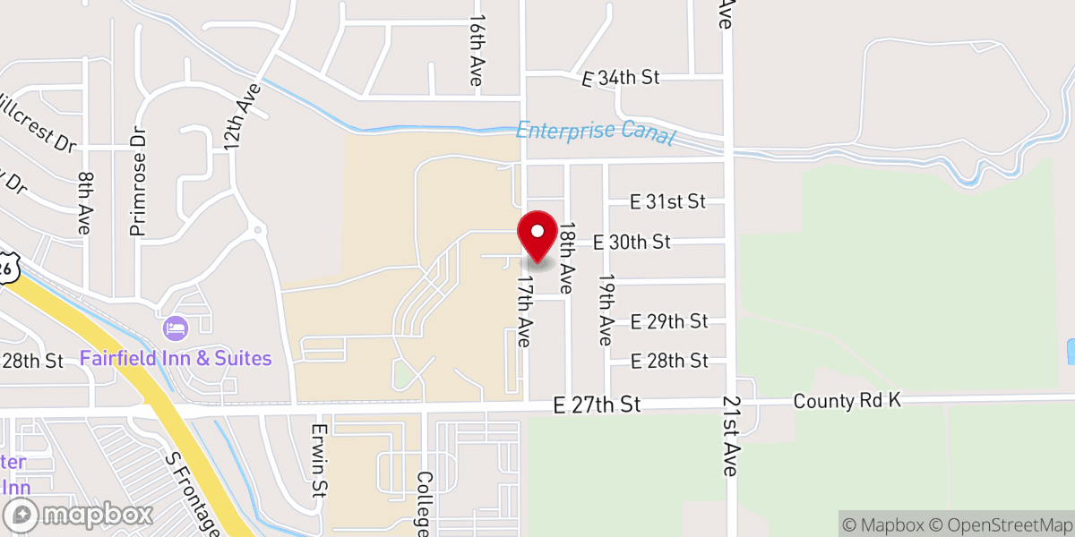 Map showing location of King of Kings Lutheran Church