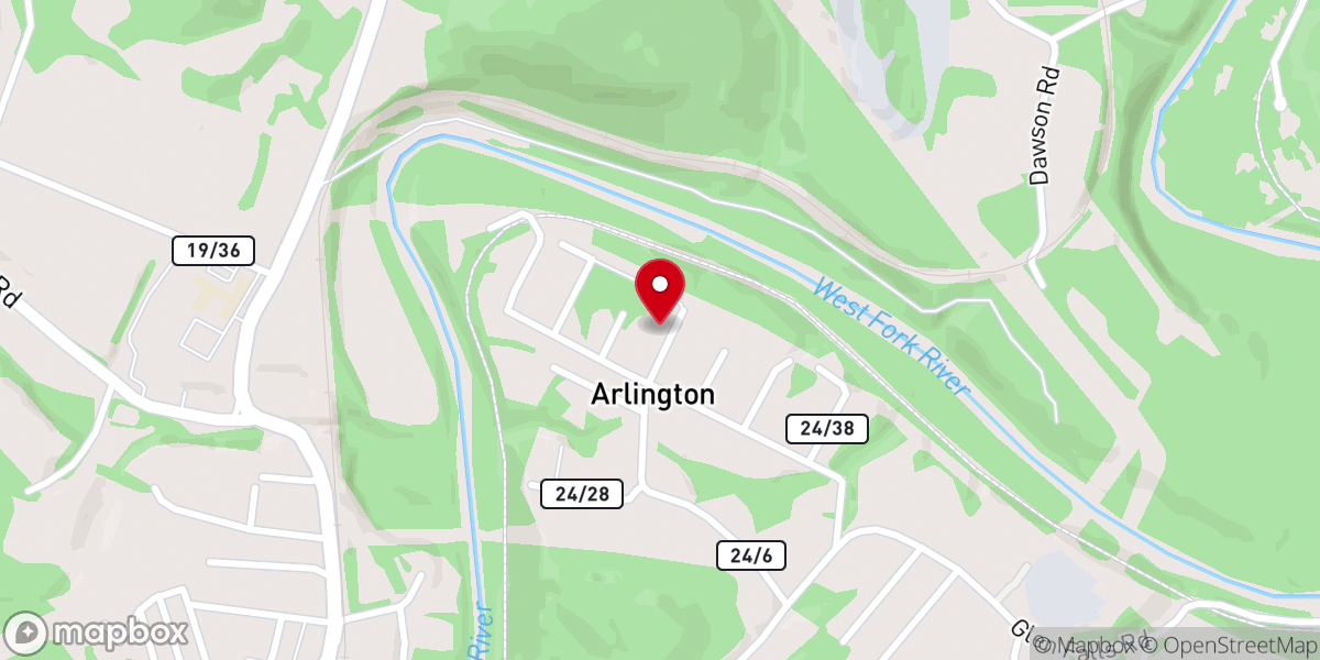 Map showing location of Abundant Life Church