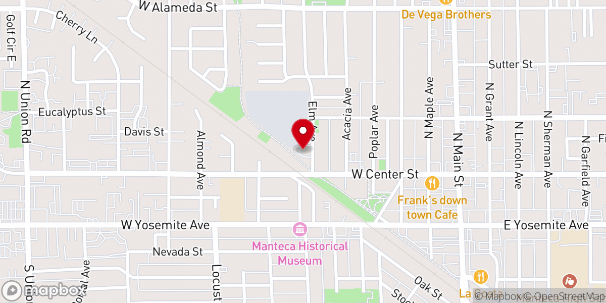 Map showing location of Manteca Gospel Assembly