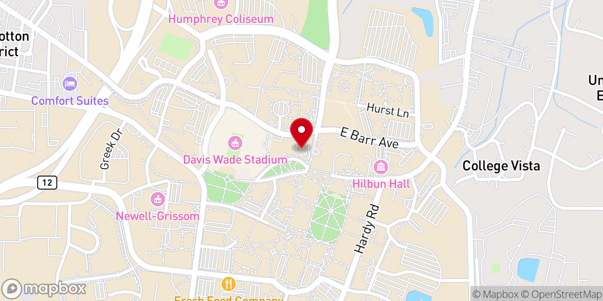 Map showing location of Chapel of Memories