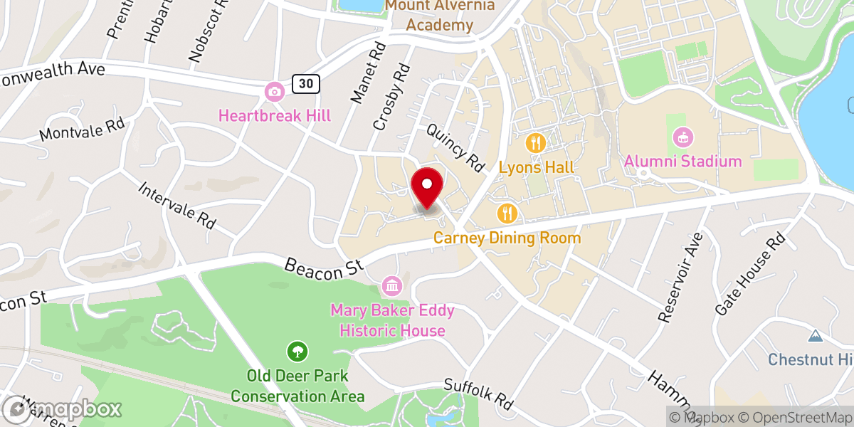 Map showing location of St. Joseph’s Chapel