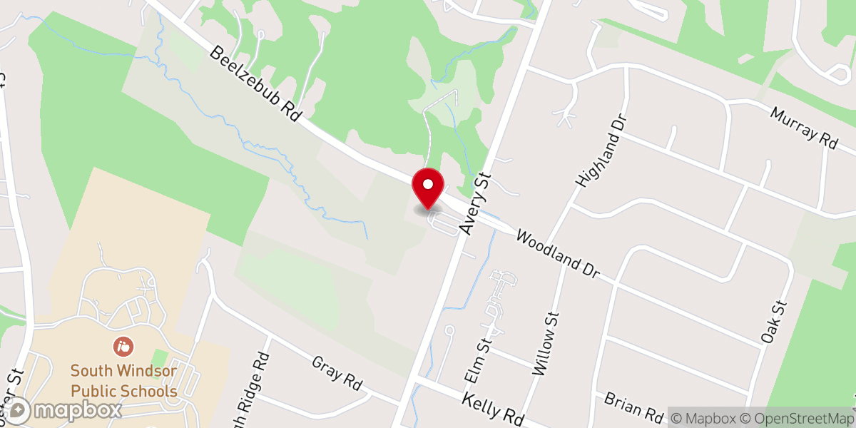 Map showing location of Avery Street Christian Reformed Church