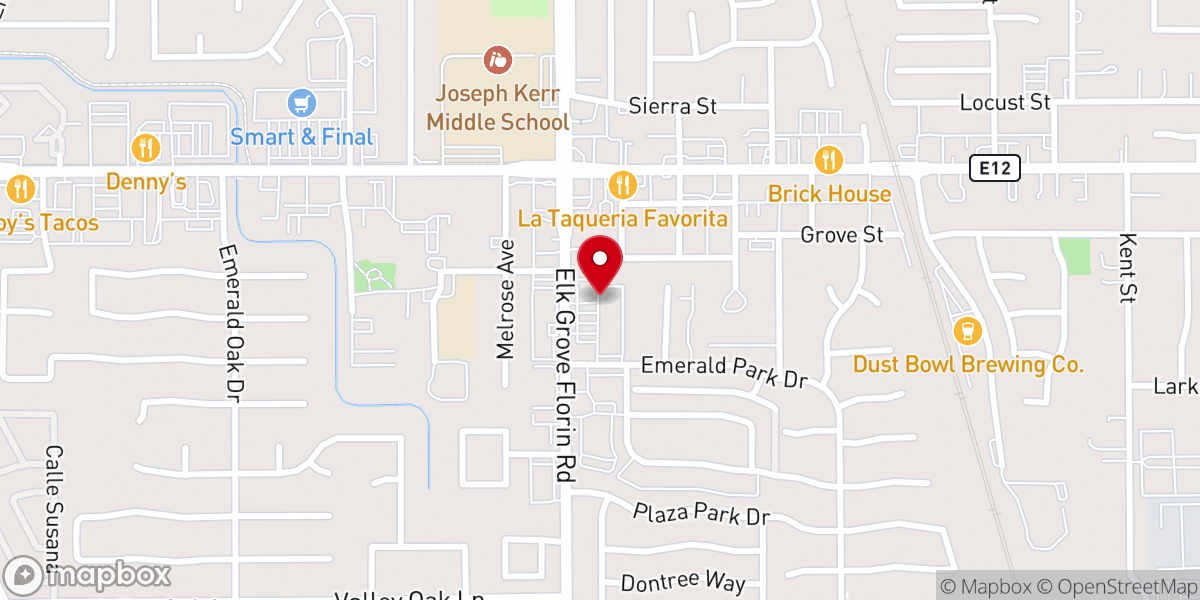 Map showing location of Grace Community Church