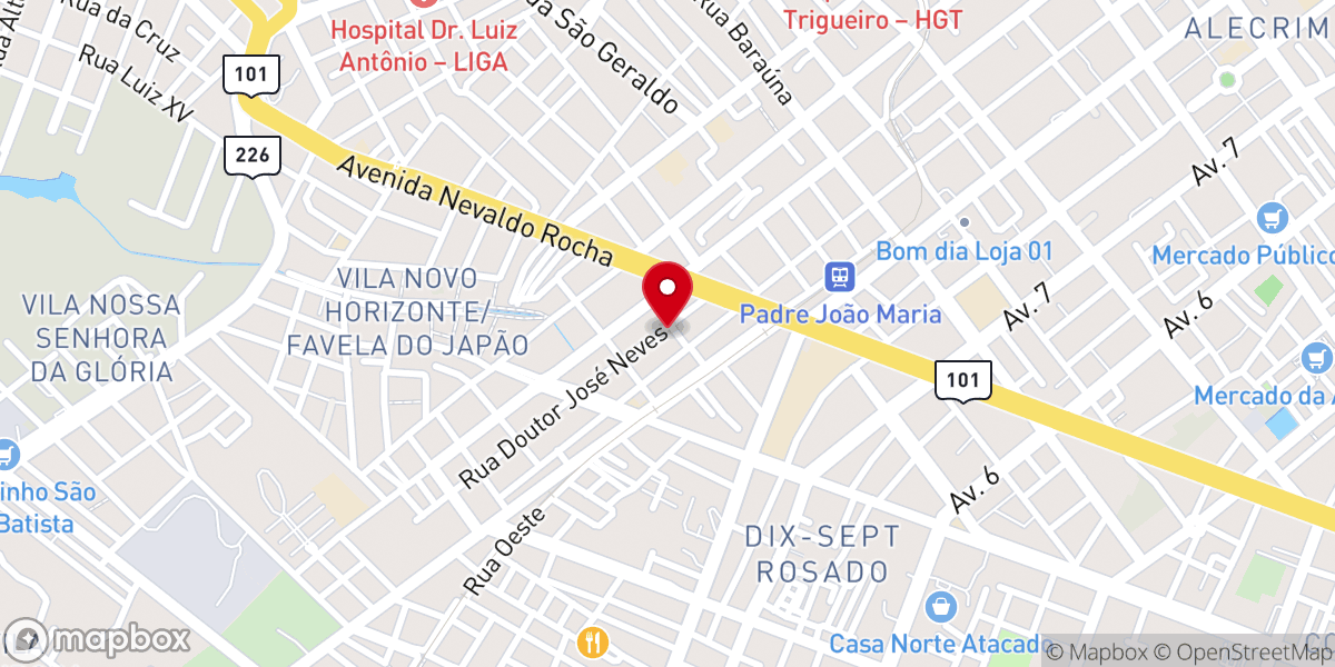 Map showing location of Ieadern - Assembleia De Deus - Cong. Dix-Sept Rosado