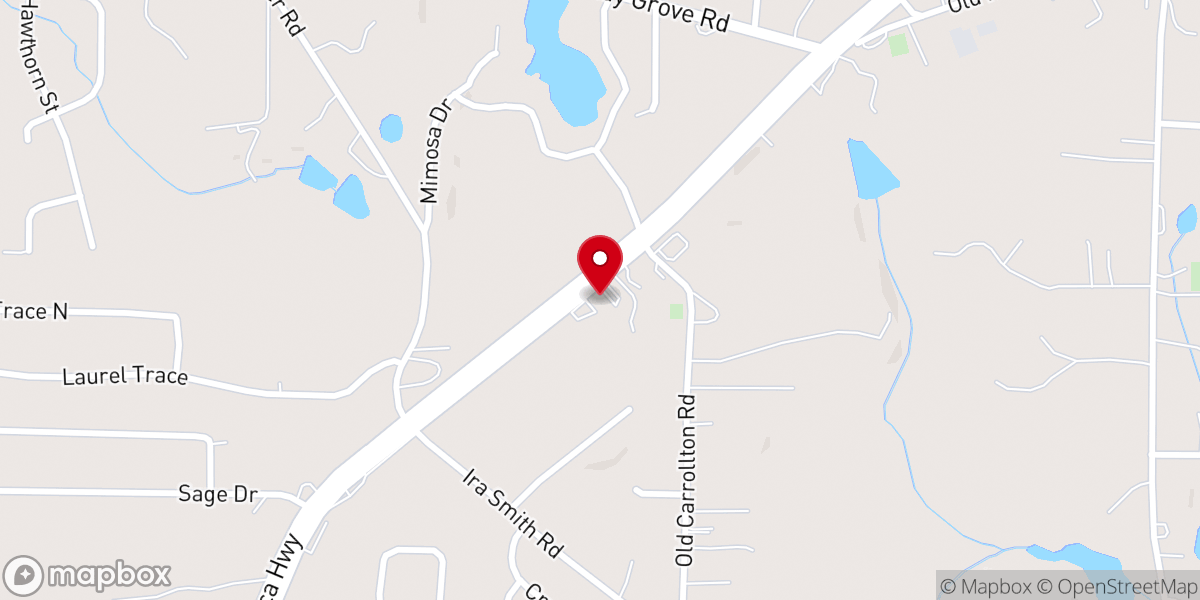 Map showing location of Sandhill Church of God