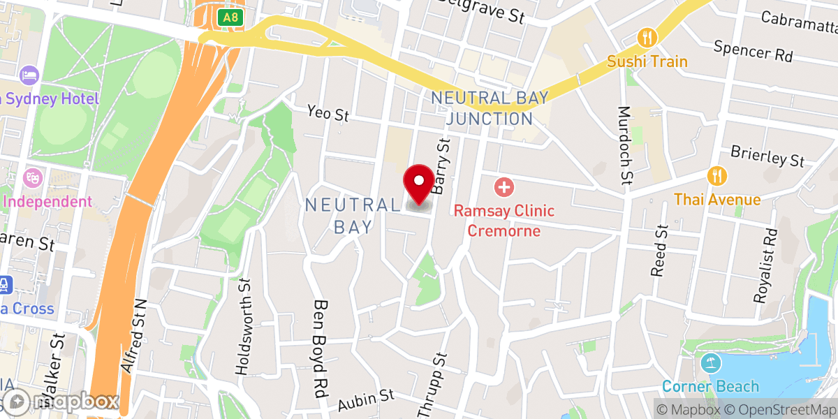 Map showing location of St. Joseph's Catholic Church, Neutral Bay