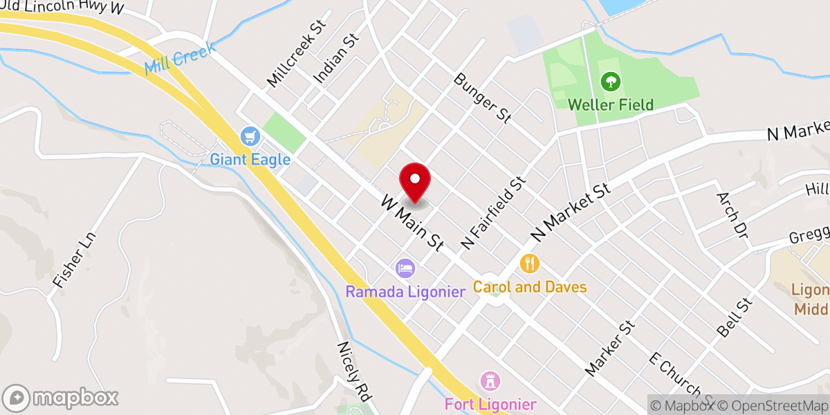 Map showing location of Pioneer Presbyterian Church, PCA
