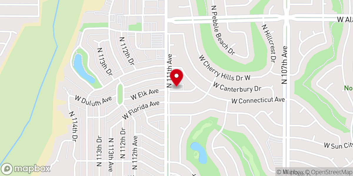 Map showing location of Saint Joachim and Saint Anne Parish Sun City