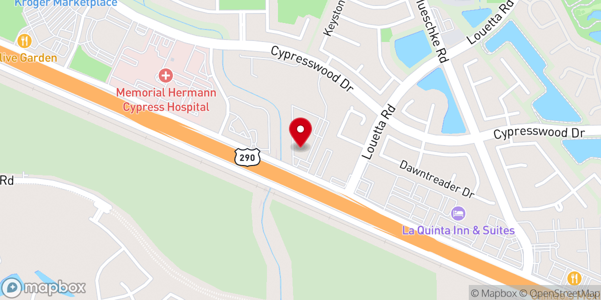Map showing location of Fairfield Baptist Church - Cypress