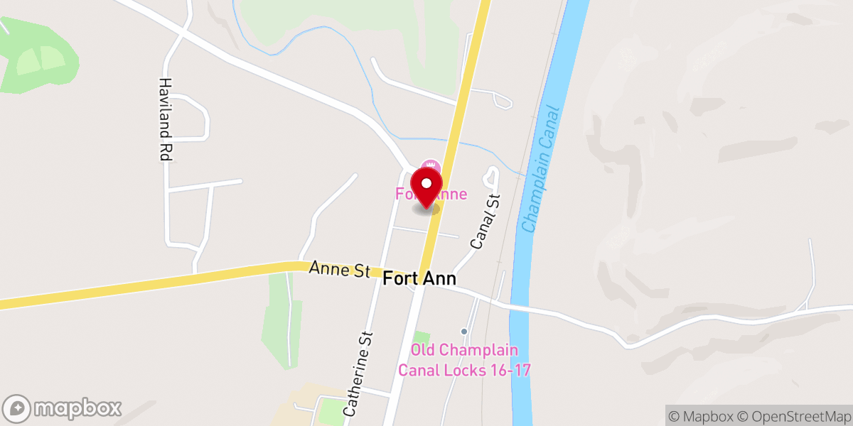 Map showing location of St. Ann's Roman Catholic Church