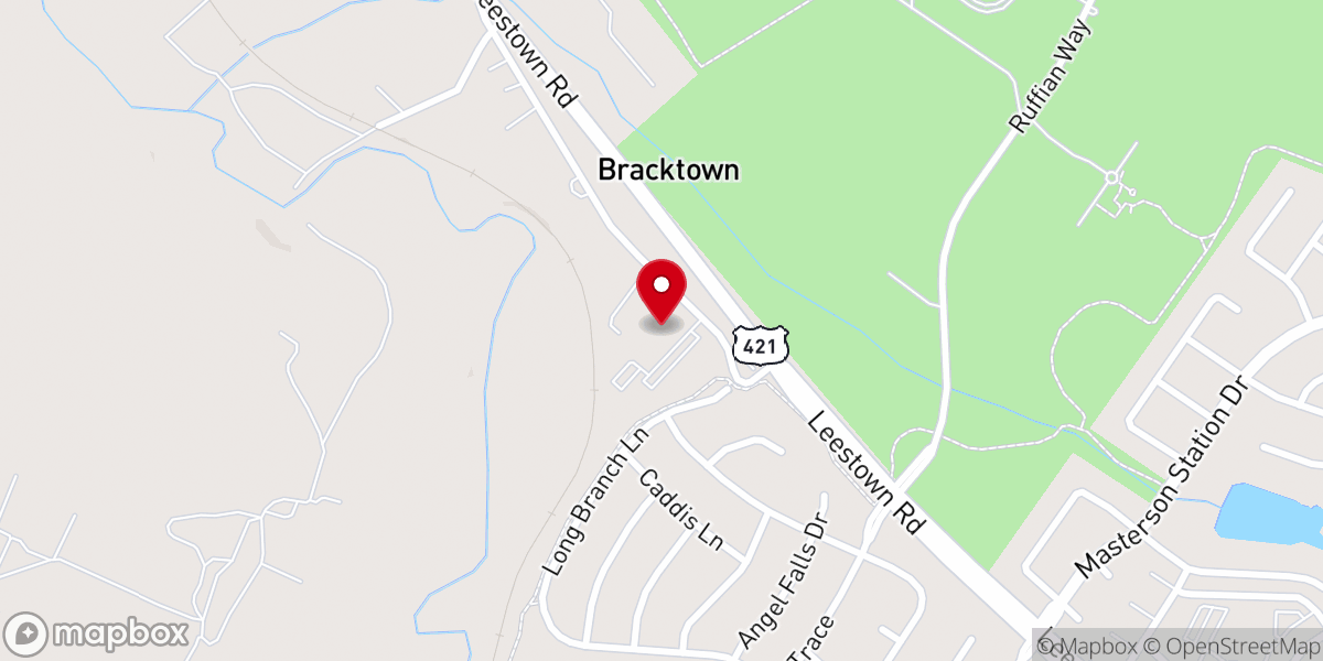 Map showing location of First Baptist Church Bracktown