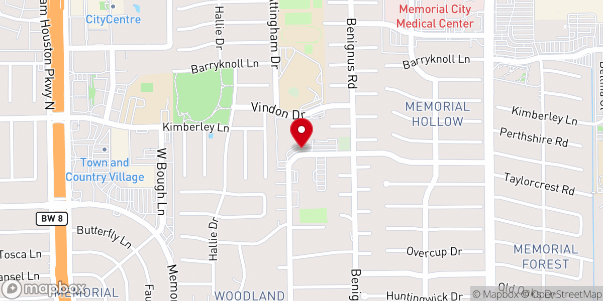 Map showing location of Tallowood Baptist Church