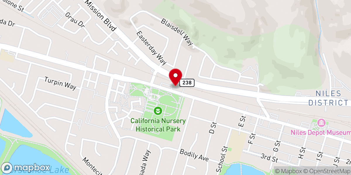 Map showing location of Niles Discovery Church