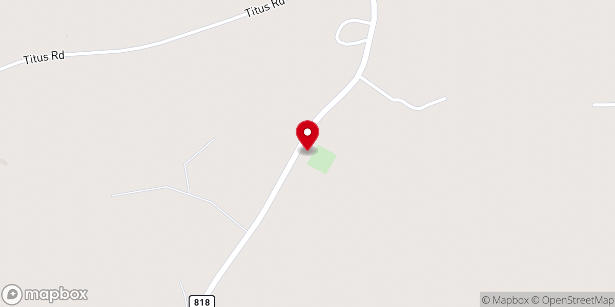 Map showing location of Liberty Church