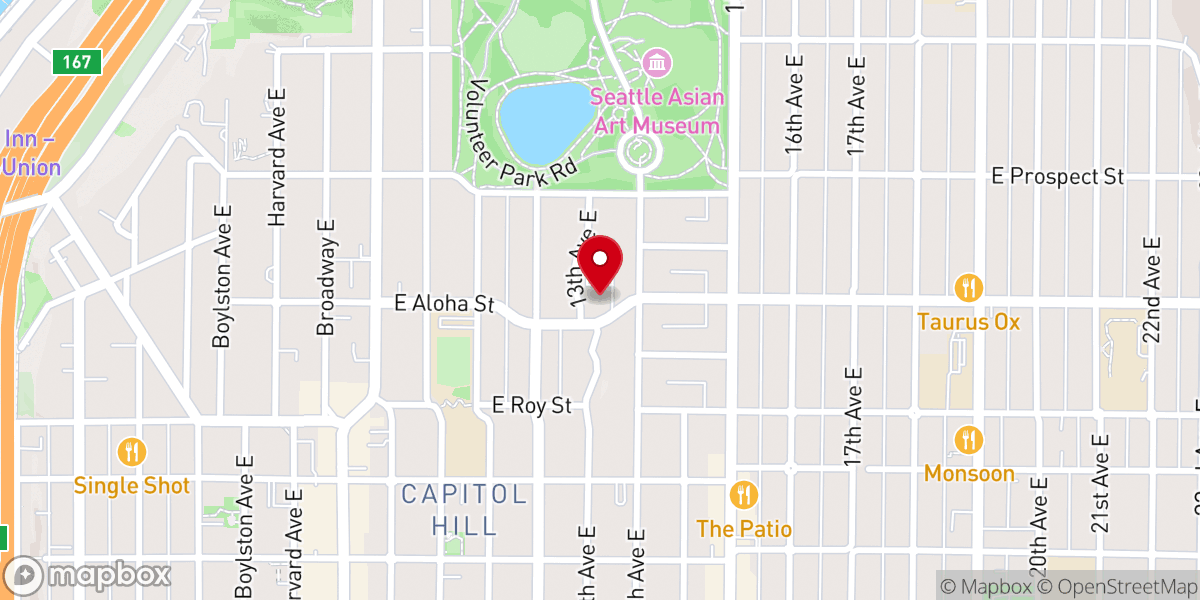 Map showing location of Grace Church Seattle