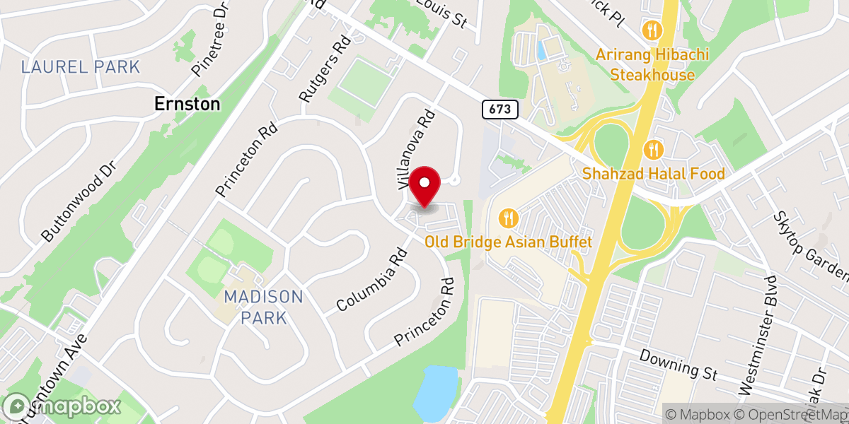 Map showing location of Saint Bernadette Parish