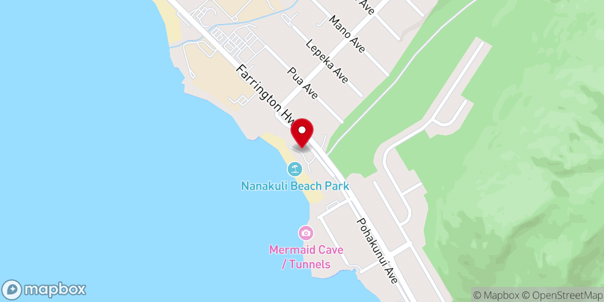 Map showing location of Marshallese New Life Church, Waianae