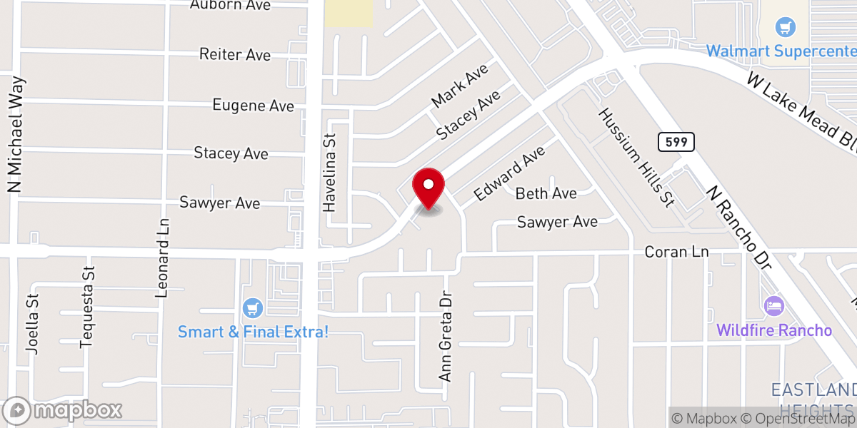 Map showing location of Westminster Presbyterian Church