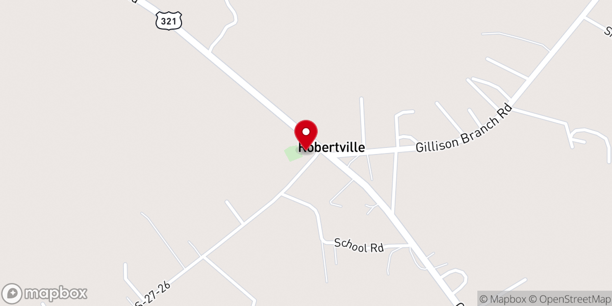 Map showing location of Black Swamp Baptist Church
