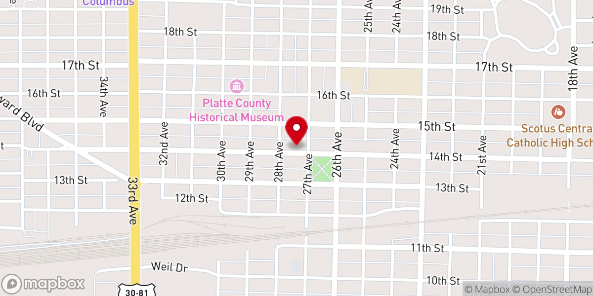 Map showing location of First United Methodist Church