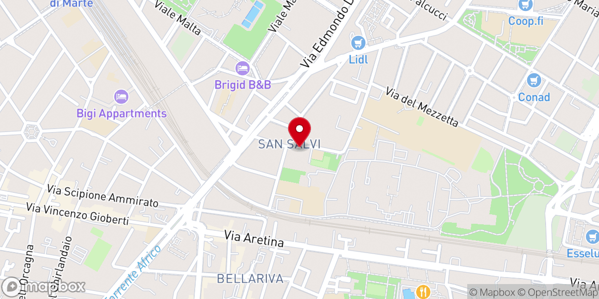 Map showing location of Chiesa di San Michele a San Salvi