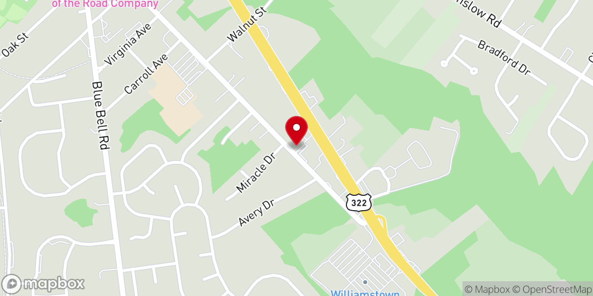 Map showing location of St John's Lutheran Church