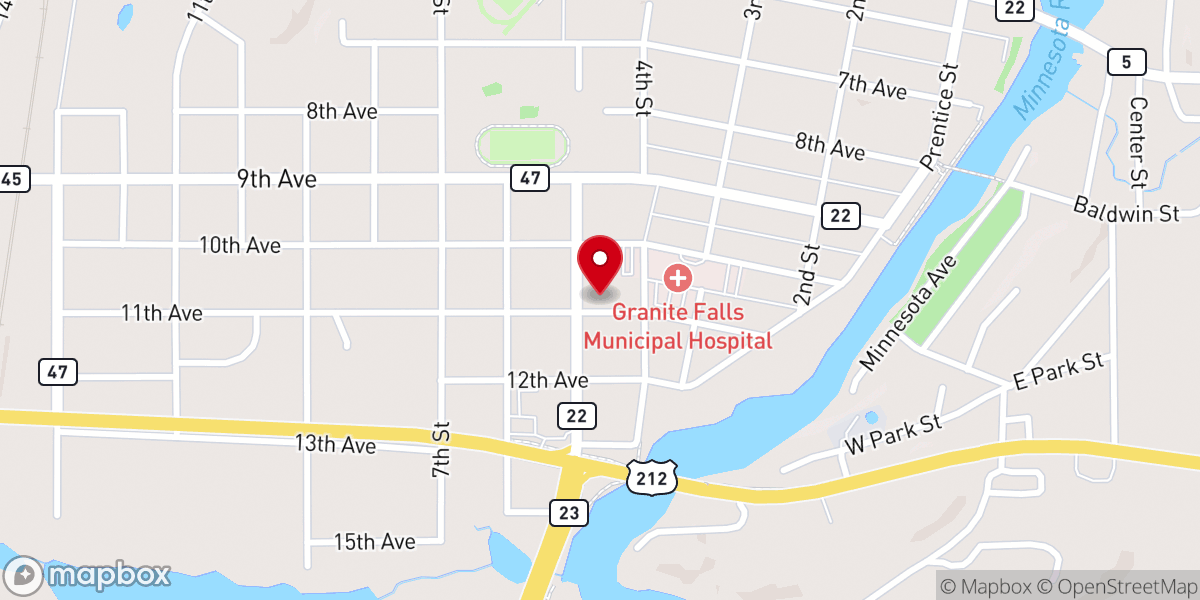 Map showing location of St Andrew Catholic Church