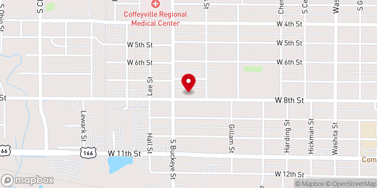 Map showing location of Genesis of Coffeyville Inc