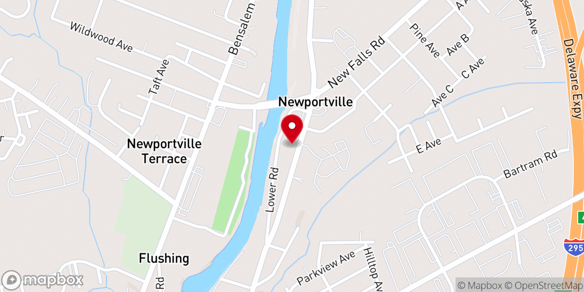 Map showing location of Newportville Community Church