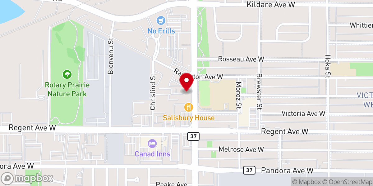 Map showing location of Abundant Life Baptist Church