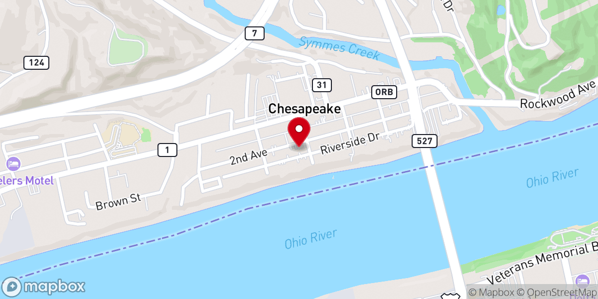 Map showing location of Case Charles