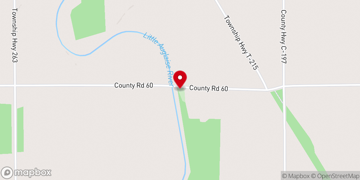 Map showing location of Auglaize Chapel Church of God