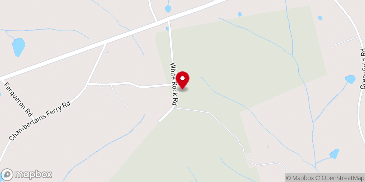 Map showing location of White Rock Church
