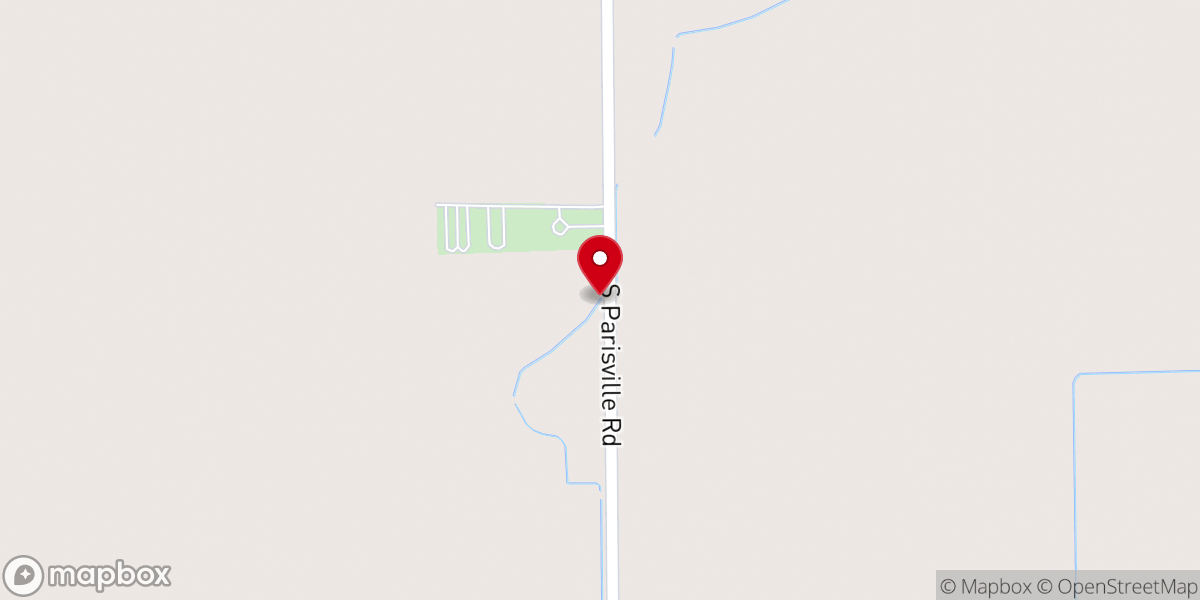 Map showing location of St. Isidore Parish