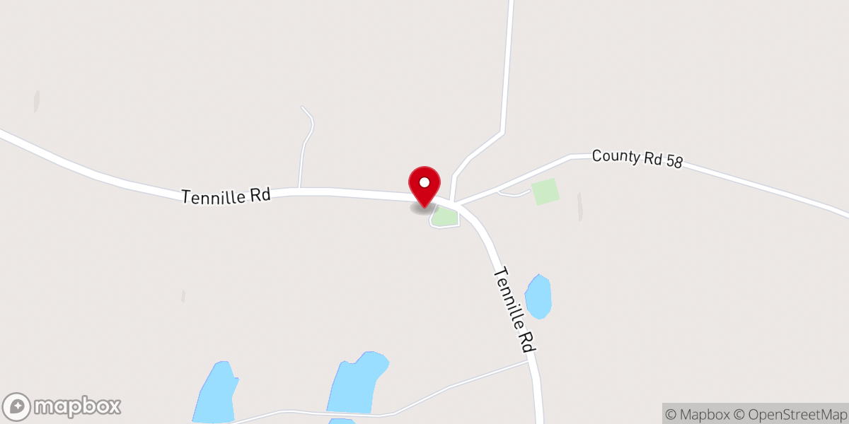 Map showing location of Williams Chapel Methodist Church