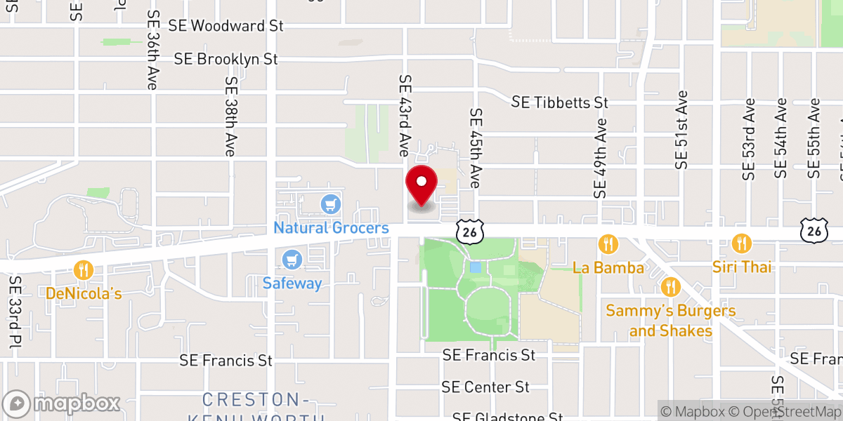 Map showing location of St. Ignatius Catholic Church