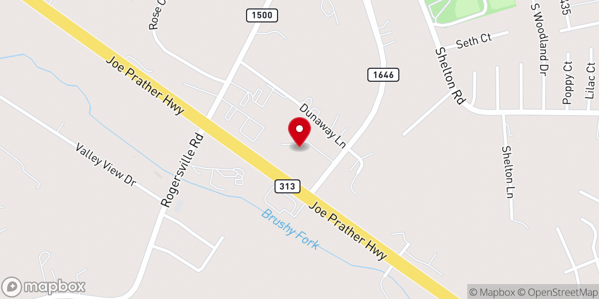 Map showing location of Radcliff Presbyterian Church