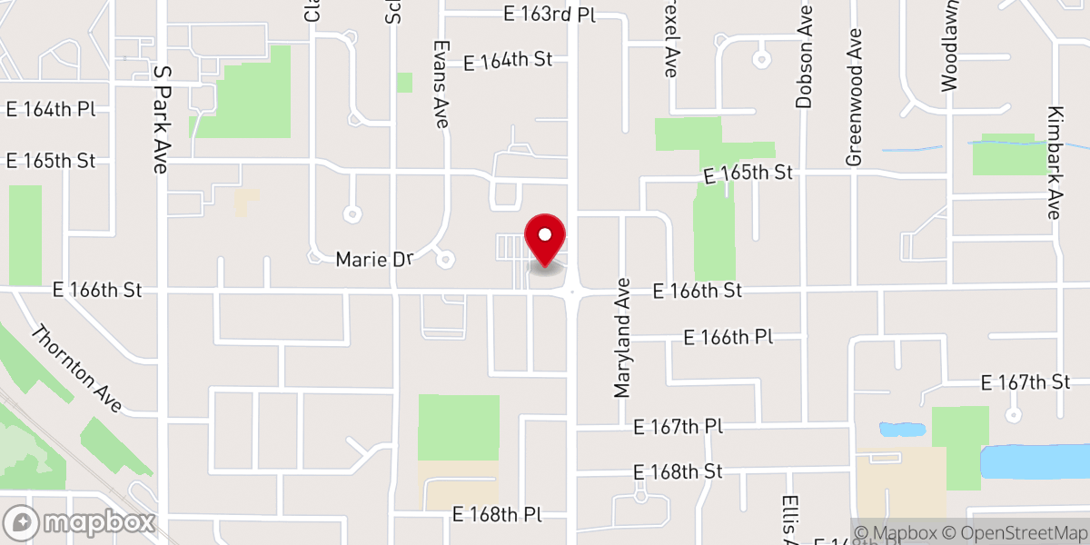 Map showing location of Cottage Grove Christian Reformed Church