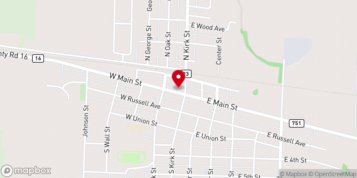 Map showing location of Victory Center Pentecostal Church