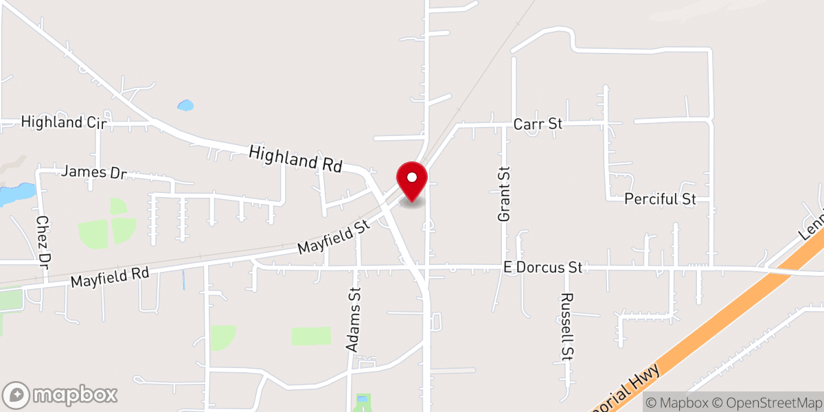 Map showing location of Roland Pentecostal Church of Christ
