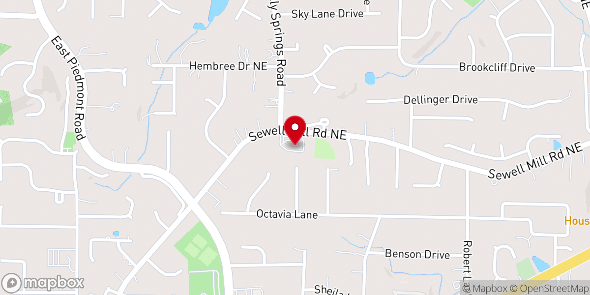 Map showing location of North Metro Church