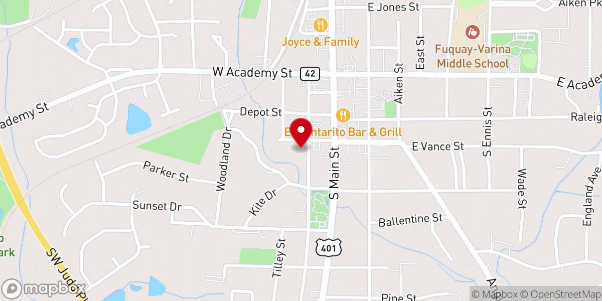 Map showing location of Full Gospel Tabernacle Inc.