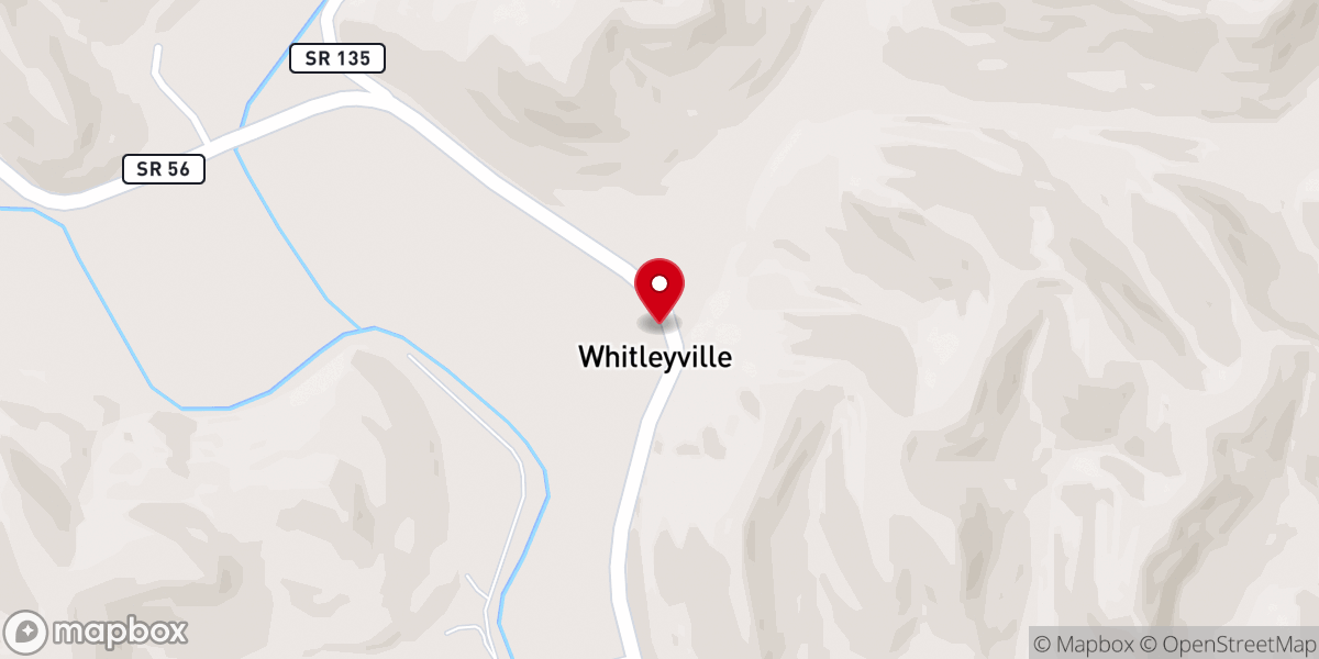 Map showing location of Whitleyville Station