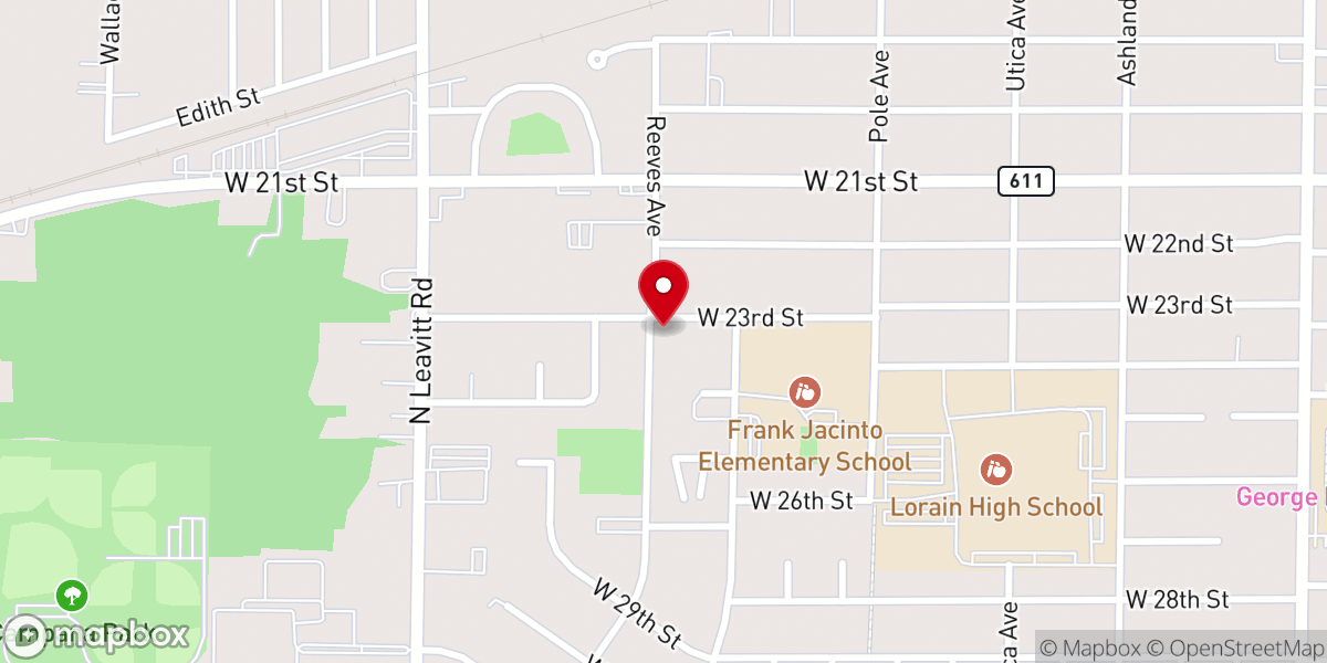 Map showing location of West Side Church