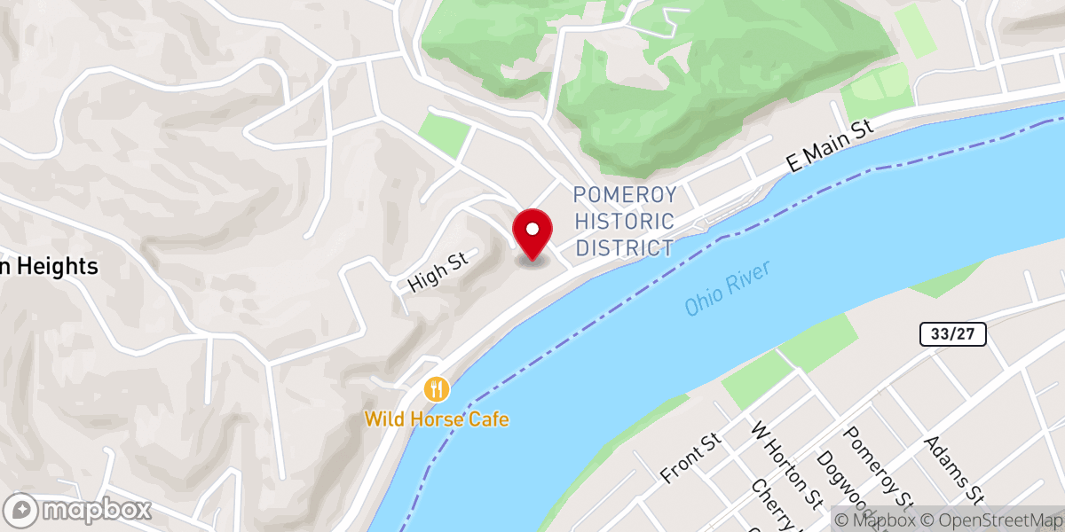 Map showing location of Pomeroy Seventh Day Adventist Church