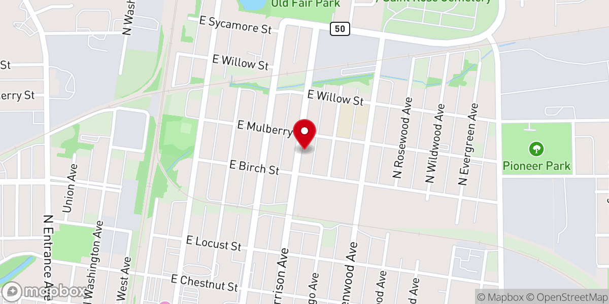Map showing location of Zion Gate Baptist Church